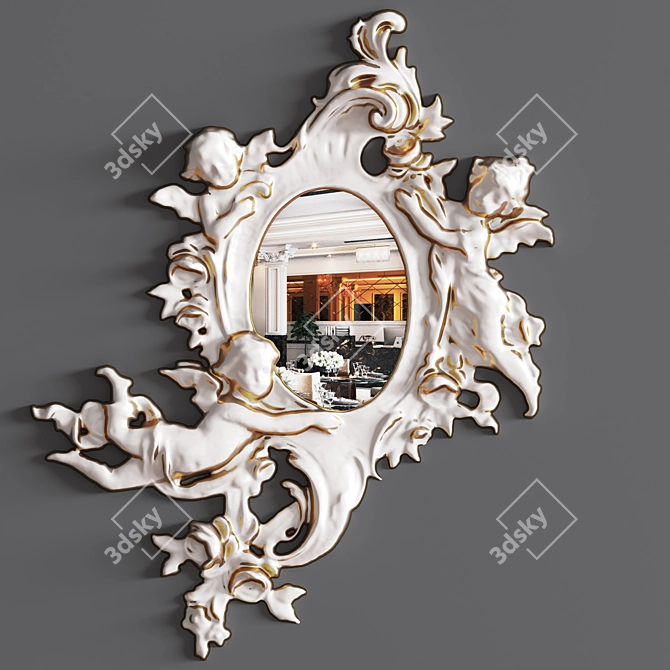 Elegant Classic Mirror 3D model image 1