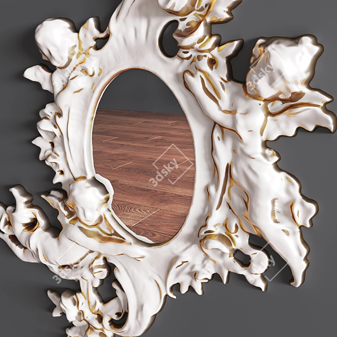 Elegant Classic Mirror 3D model image 2