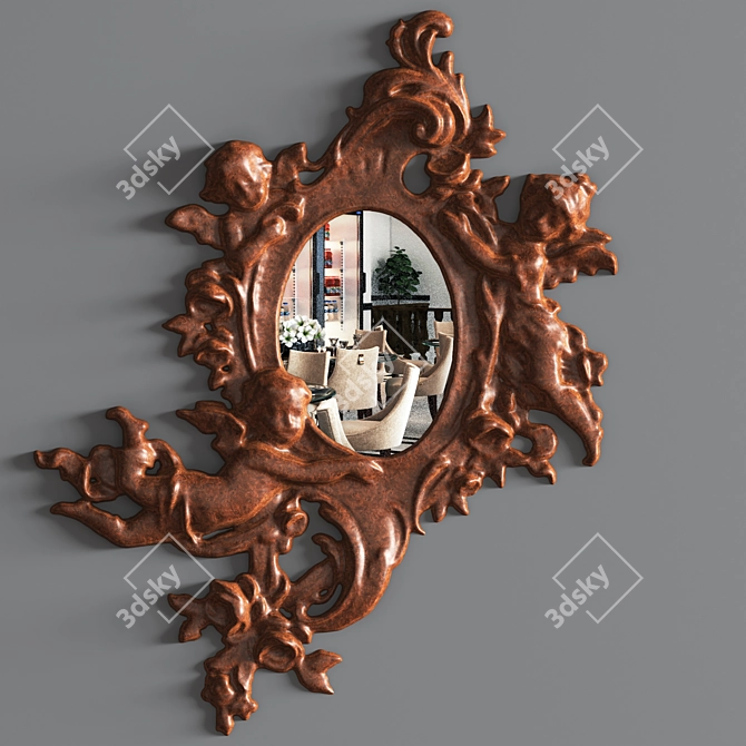 Elegant Classic Mirror 3D model image 4