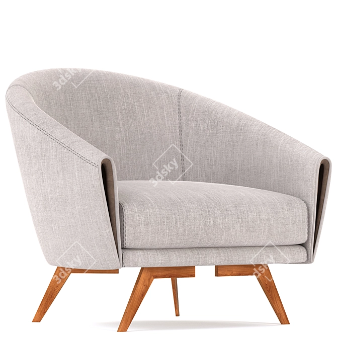 Bonaldo Saddie Modern Armchair 3D model image 2