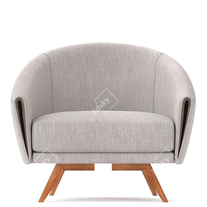 Bonaldo Saddie Modern Armchair 3D model image 3