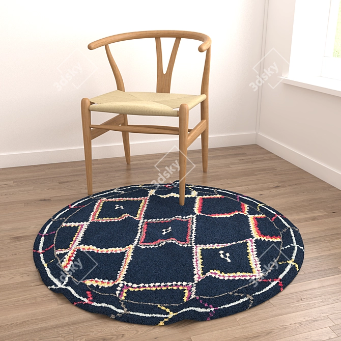 Versatile Round Rugs Set 3D model image 2