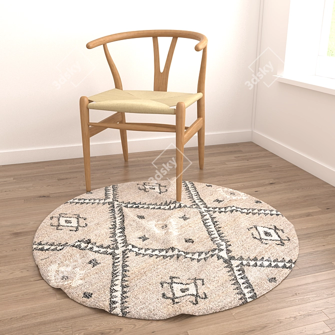 Versatile Round Rugs Set 3D model image 6