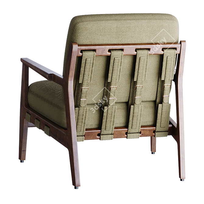 Sahara Tan Silas Chair: Modern Elegance in Comfort 3D model image 3