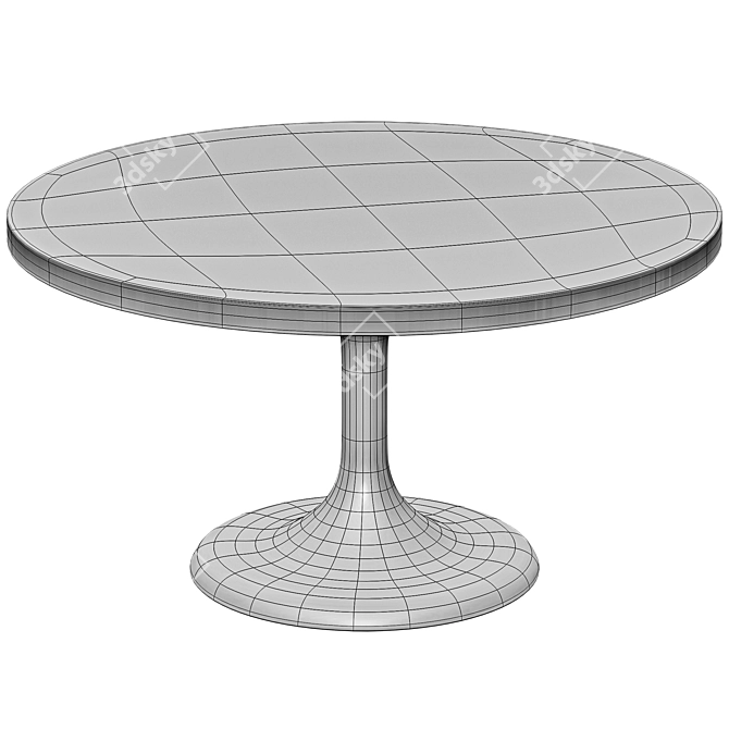 Flute Shaped Table: Elegant & Stylish 3D model image 2