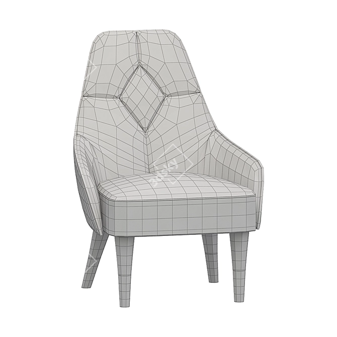 Stylish Soft Chairs: EMMA & EMILY 3D model image 2