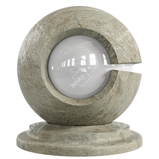 Rockstone Gray | High-resolution PBR Material 3D model image 3