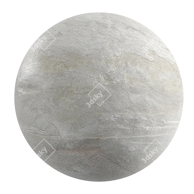 Rockstone White: High-Quality PBR Material 3D model image 1