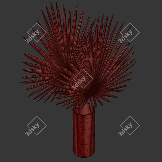 Elegant Centimeter Vase 3D model image 2