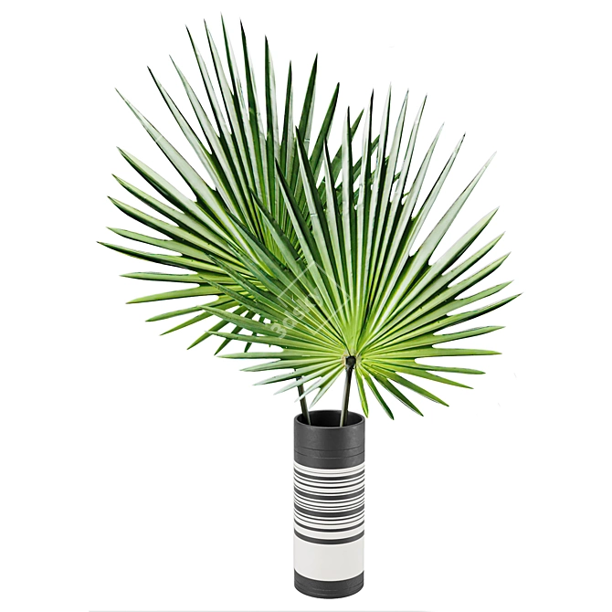 Elegant Centimeter Vase 3D model image 3