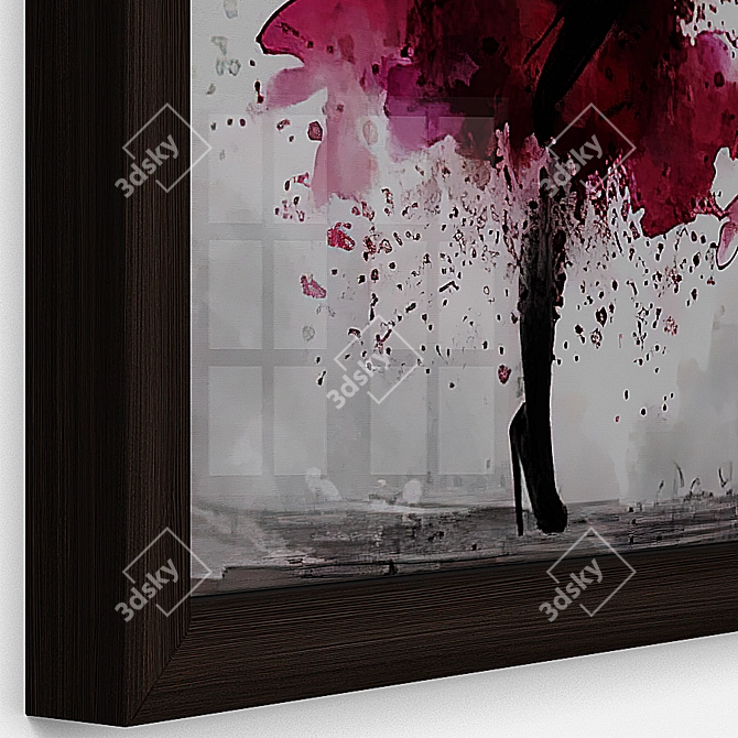 Dancing Girls Wall Art Set 3D model image 5