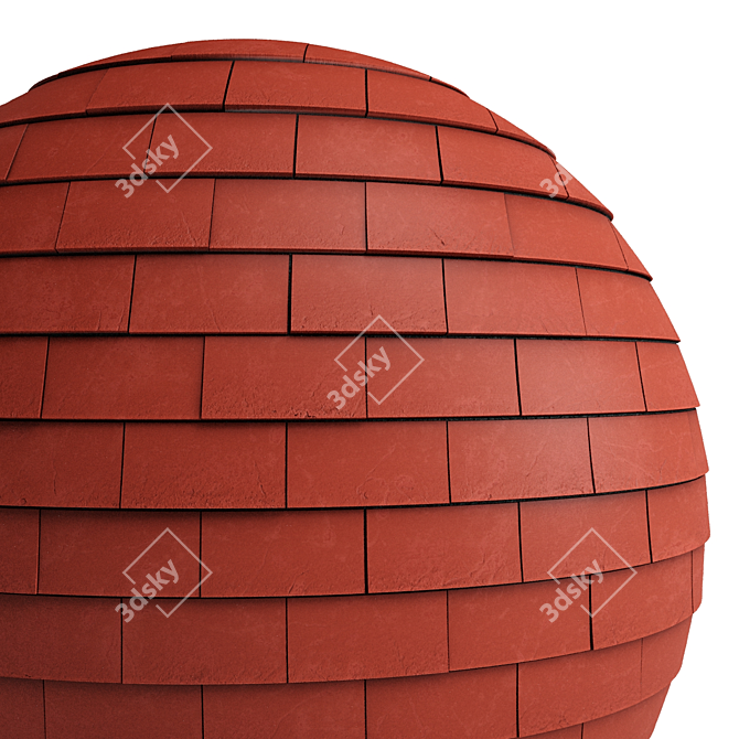 Artisan Roof Tile Materials 4k 3D model image 6