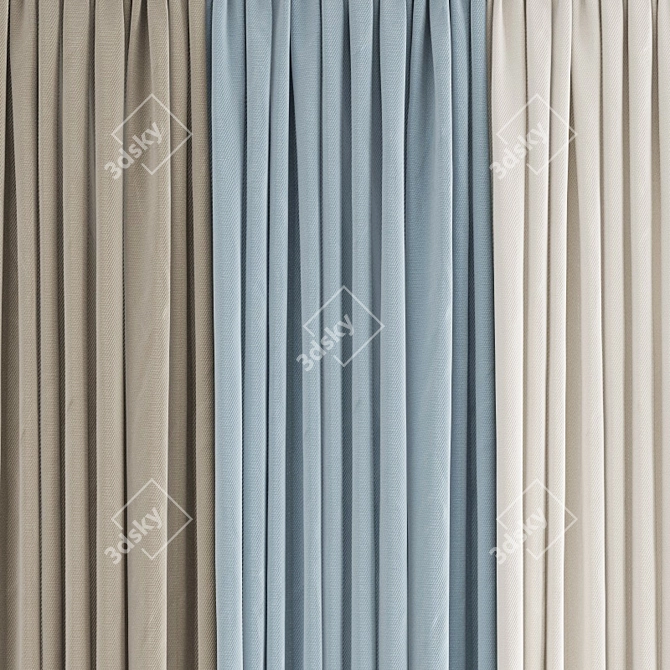 Polygonal Curtain Model: High Quality, Multiple Formats 3D model image 4