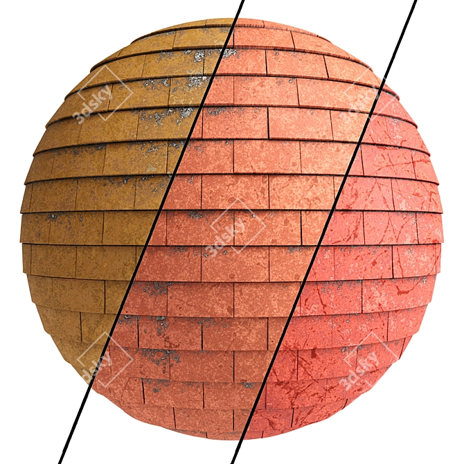 PBR Roof Tiles - 3 Color 4k 3D model image 6