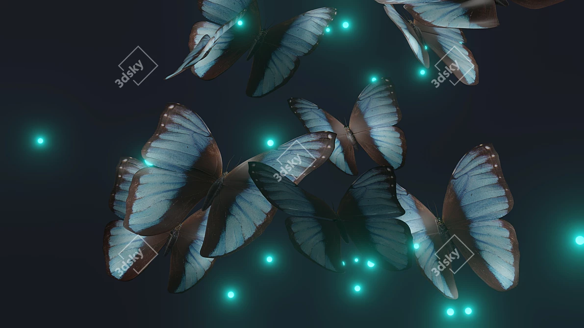 Magical 3D Flying Butterflies 3D model image 4