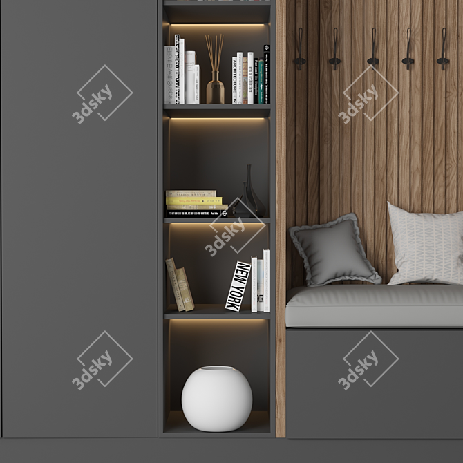 Stylish Storage Solution - Wardrobe 04 3D model image 4