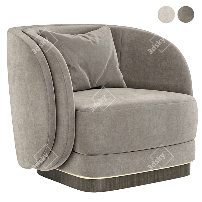 Elegant Ambrose Armchair: Perfect Blend of Style and Comfort 3D model image 2