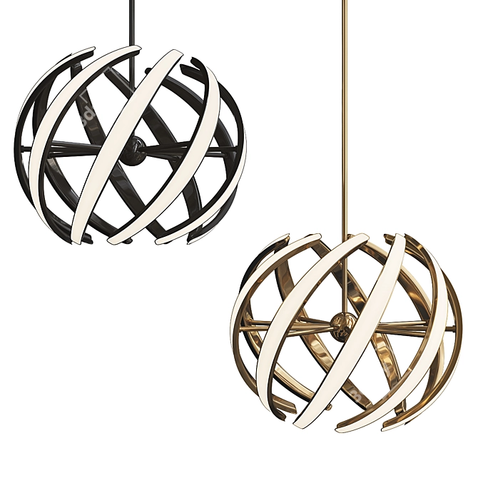 Swirl LED Pendant Light 3D model image 1