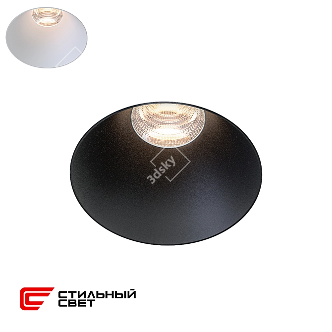 Sleek Glow Circle: HIDDEN M 3D model image 2