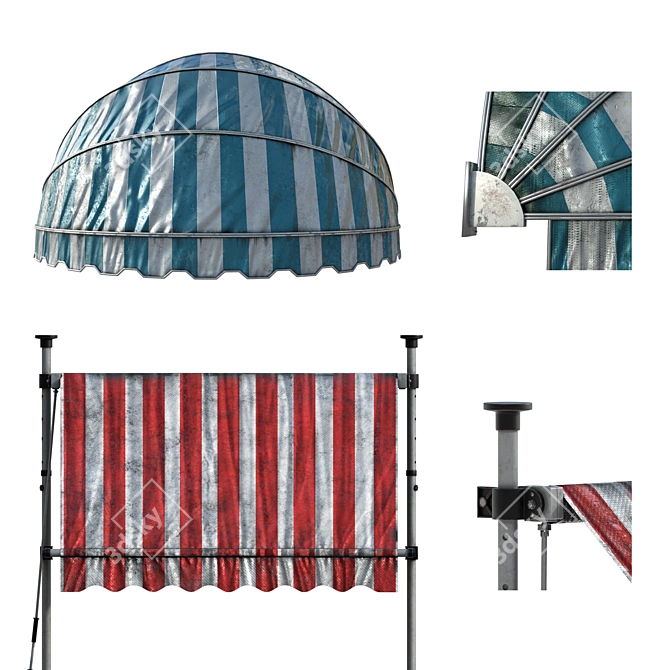 Versatile Awning Set Kit - Vol.09 3D model image 3