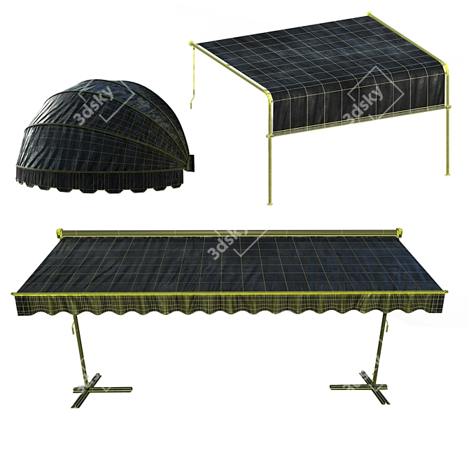 Versatile Awning Set Kit - Vol.09 3D model image 8