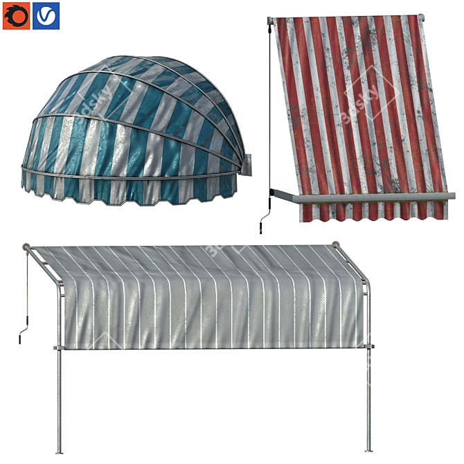 Versatile Awning Set Kit - Vol.09 3D model image 14