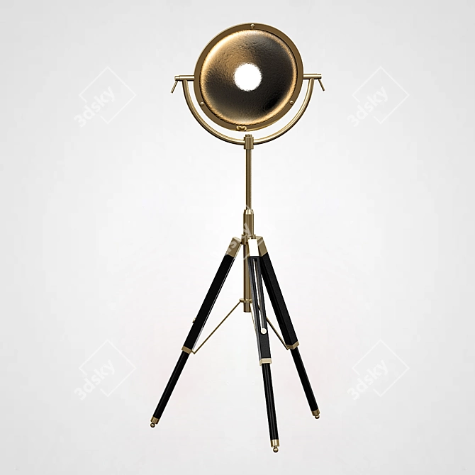 Stylish Tripod Stand for Loft Design 3D model image 2