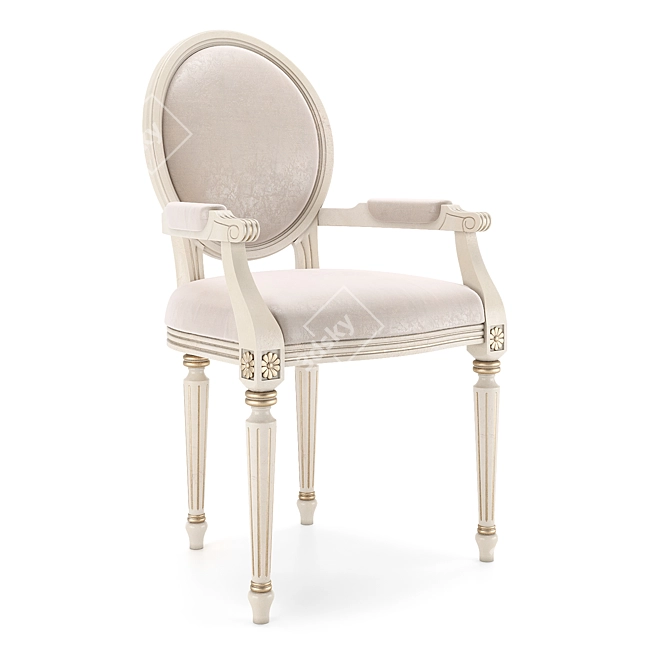 Luxury Handcrafted Milano Chair 3D model image 2