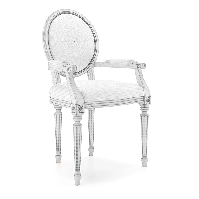 Luxury Handcrafted Milano Chair 3D model image 5