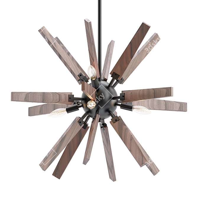 Contemporary Thorne Chandelier: Modern Elegance 3D model image 1