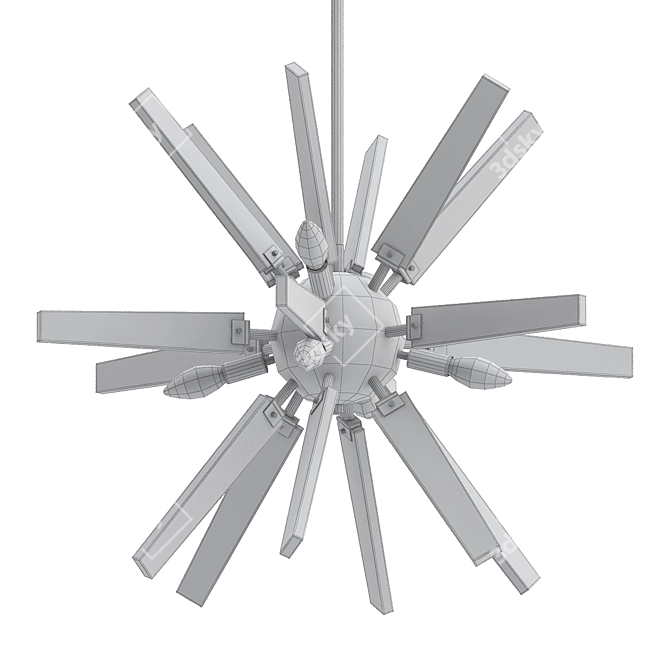 Contemporary Thorne Chandelier: Modern Elegance 3D model image 2