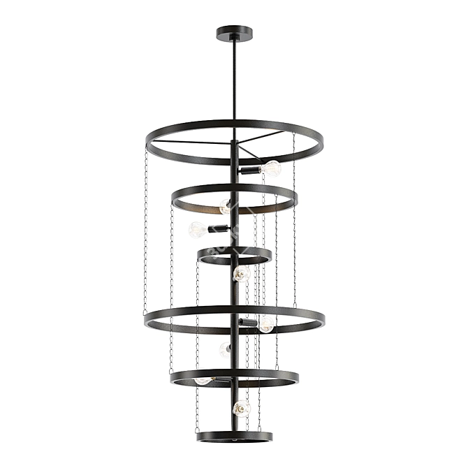 Elegant Celeste Chandelier: Illuminate in Style 3D model image 1