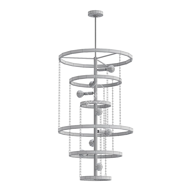 Elegant Celeste Chandelier: Illuminate in Style 3D model image 2