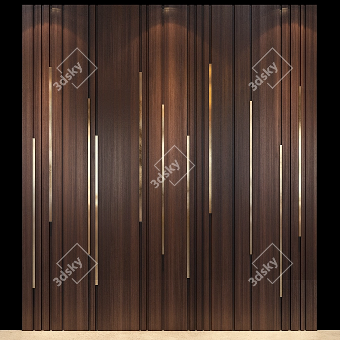 Modern 3D Wall Panel 71 3D model image 1