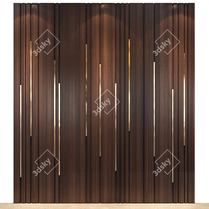 Modern 3D Wall Panel 71 3D model image 3