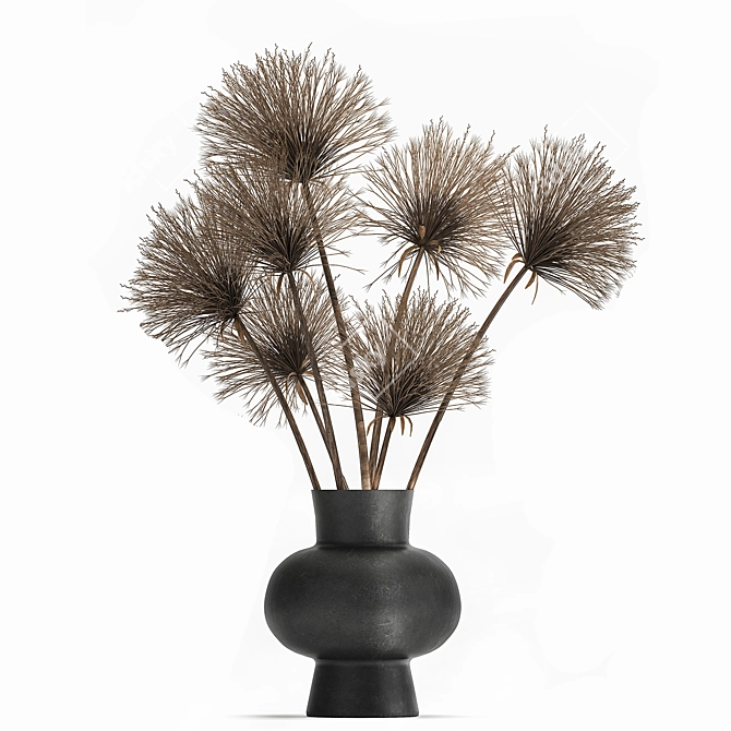 Elegant Papyrus Bouquet 3D model image 3