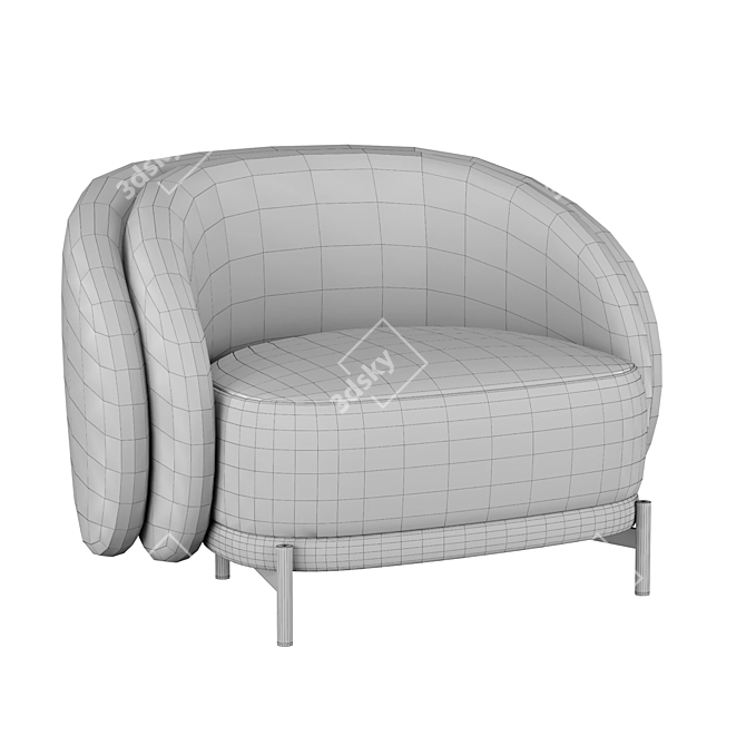 Ame Lounge Chair: Sleek and Stylish Seating 3D model image 4