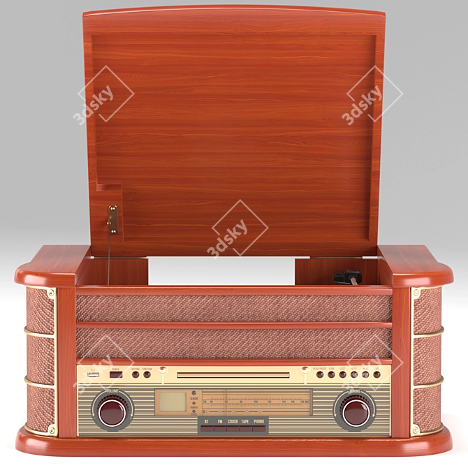 Vintage Vinyl Player 3D model image 3