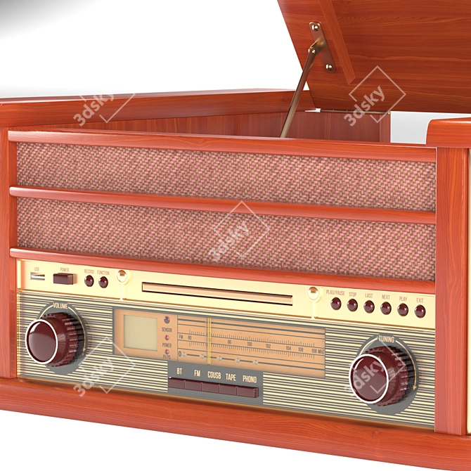 Vintage Vinyl Player 3D model image 4