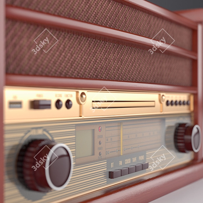 Vintage Vinyl Player 3D model image 5