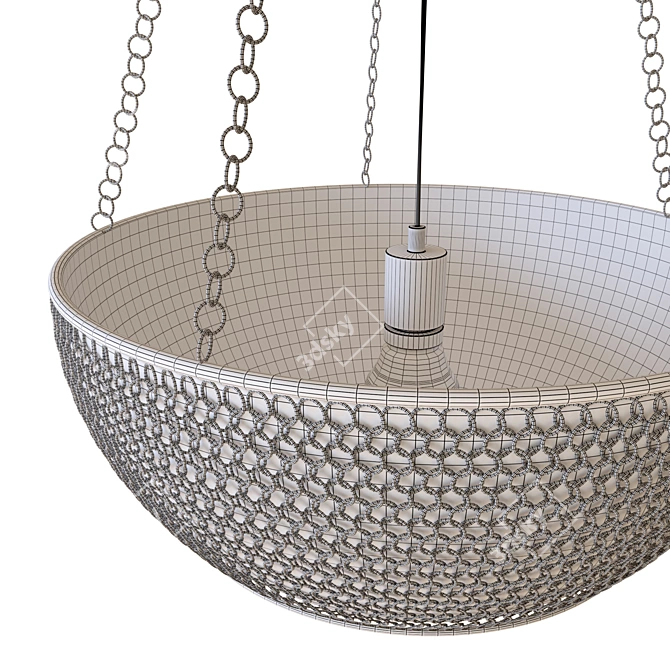 Stylish Chainmail Pendant 3D model image 3