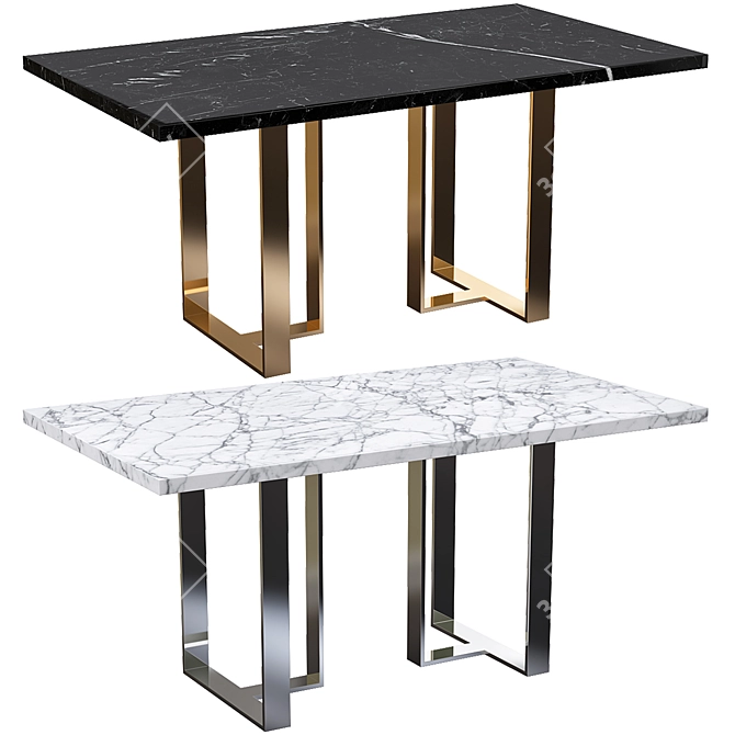 Modern Totem Dining Table 3D model image 1