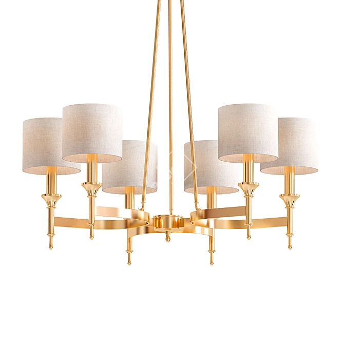 Elegant Metrolume Chandelier 3D model image 1