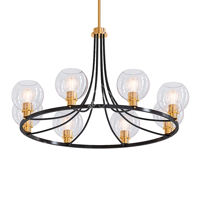 Elegant Clarion Chandelier 3D model image 1