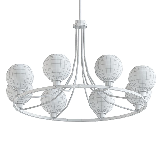 Elegant Clarion Chandelier 3D model image 2