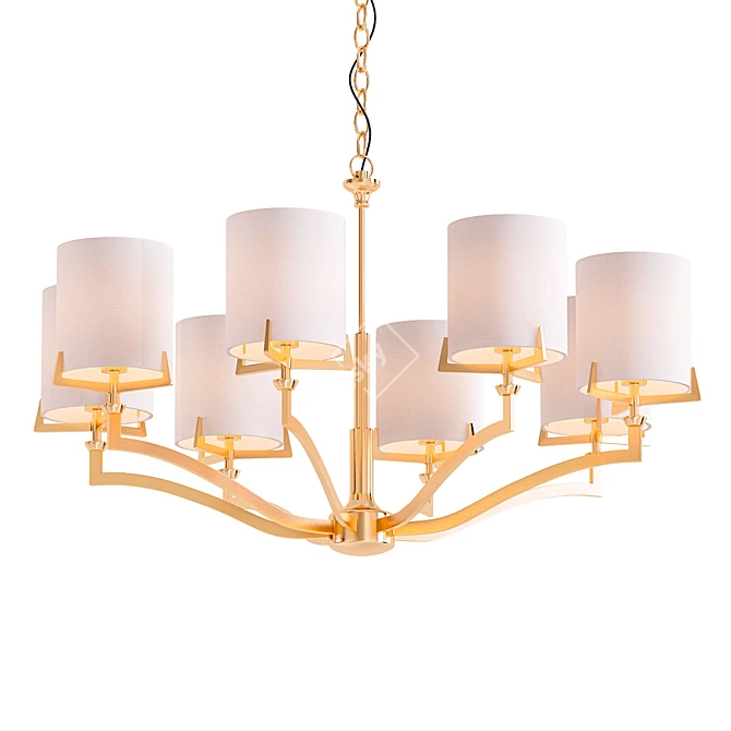 Elegant Devlyn 8-Light Chandelier 3D model image 1