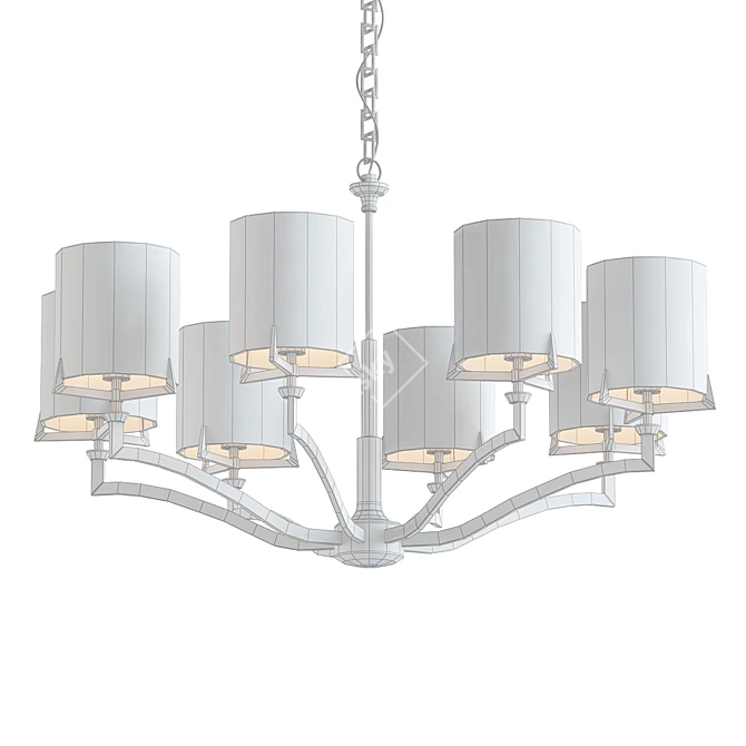 Elegant Devlyn 8-Light Chandelier 3D model image 2