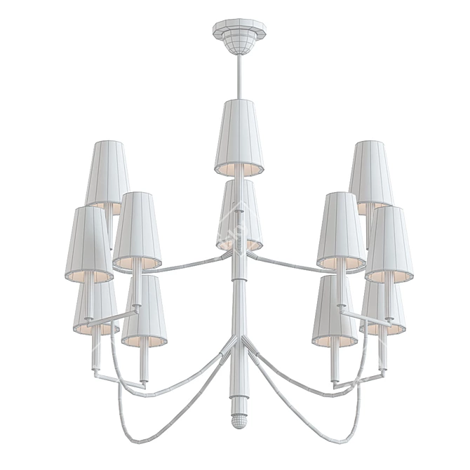 Elegant Farlane Chandelier 3D model image 2