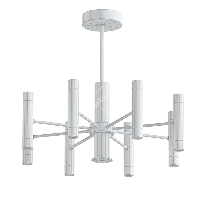 Elegant Modern Chandelier SVETILNIK 3D model image 2