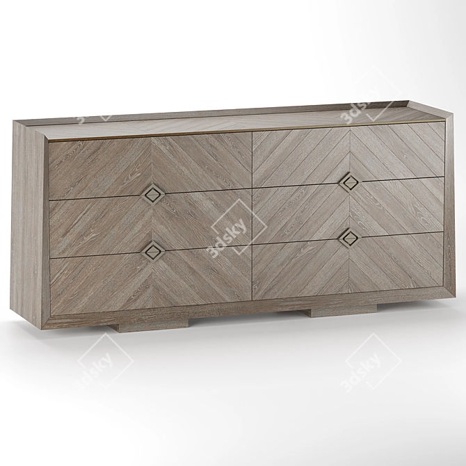 Ashdown Bedroom Chest: Elegant and Spacious Storage 3D model image 1